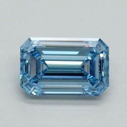 Diament laboratoryjny o barwie fantazyjnej szlif szmaragdowy, 1.01ct, VVS2, Fancy Intense Blue, IGI LG616434270