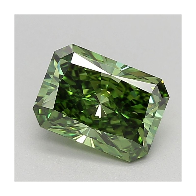 Diament laboratoryjny o barwie fantazyjnej radiant, 1.51ct, VVS2, Fancy Vivid Green, IGI LG660445419 Diament laboratoryjny o barwie fantazyjnej radiant, 1.51ct, VVS2, Fancy Vivid Green, IGI LG660445419
