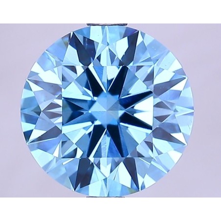 Diament laboratoryjny o barwie fantazyjnej szlif okrągły, 2.66ct, VVS2, Fancy Vivid Blue, IGI LG627458167