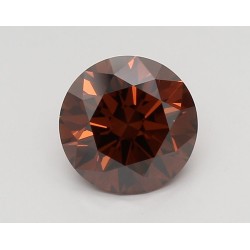 Diament laboratoryjny o barwie fantazyjnej szlif okrągły, 2.31ct, VVS2, Fancy Vivid Brownish Orange, IGI LG566313520