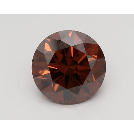 Diament laboratoryjny o barwie fantazyjnej szlif okrągły, 2.31ct, VVS2, Fancy Vivid Brownish Orange, IGI LG566313520