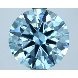 Diament laboratoryjny o barwie fantazyjnej szlif okrągły, 2.5ct, VVS2, Fancy Vivid Blue, IGI LG631440979