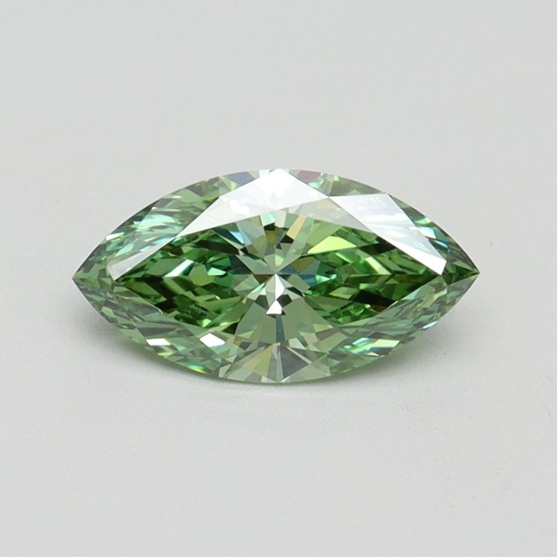Diament laboratoryjny o barwie fantazyjnej markiza, 0.86ct, VVS2, Fancy Vivid Green, IGI LG615345766