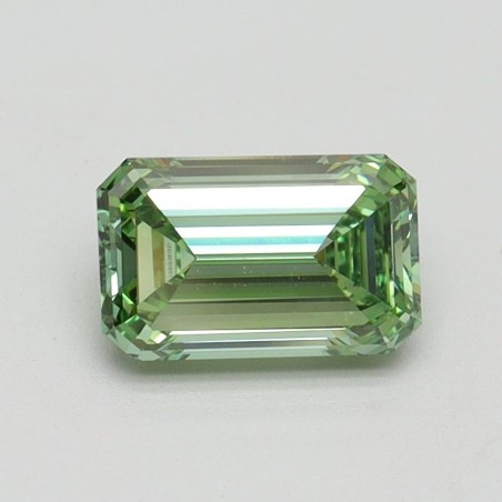 Diament laboratoryjny o barwie fantazyjnej szlif szmaragdowy, 1ct, VVS2, Fancy Vivid Green, IGI LG615361221