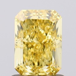 Diament laboratoryjny o barwie fantazyjnej radiant, 1.22ct, VVS2, Fancy Vivid Yellow, IGI LG665437440