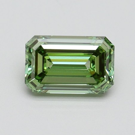 Diament laboratoryjny o barwie fantazyjnej szlif szmaragdowy, 1.01ct, VVS2, Fancy Vivid Green, IGI LG615345934