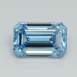 Diament laboratoryjny o barwie fantazyjnej szlif szmaragdowy, 1.01ct, VVS2, Fancy Intense Blue, IGI LG616434269