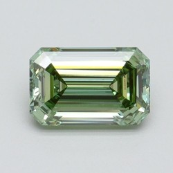 Diament laboratoryjny o barwie fantazyjnej szlif szmaragdowy, 0.98ct, VVS2, Fancy Intense Green, IGI LG615361206