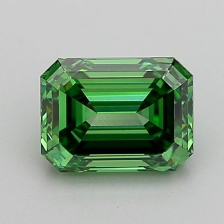 Diament laboratoryjny o barwie fantazyjnej szlif szmaragdowy, 1.01ct, VVS2, Fancy Vivid Green, IGI LG717598792