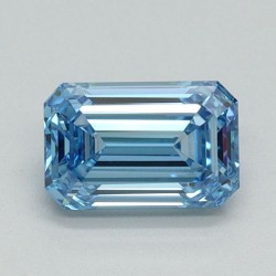 Diament laboratoryjny o barwie fantazyjnej szlif szmaragdowy, 0.84ct, VVS2, Fancy Intense Blue, IGI LG616434250