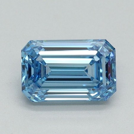 Diament laboratoryjny o barwie fantazyjnej szlif szmaragdowy, 0.84ct, VVS2, Fancy Intense Blue, IGI LG616434250