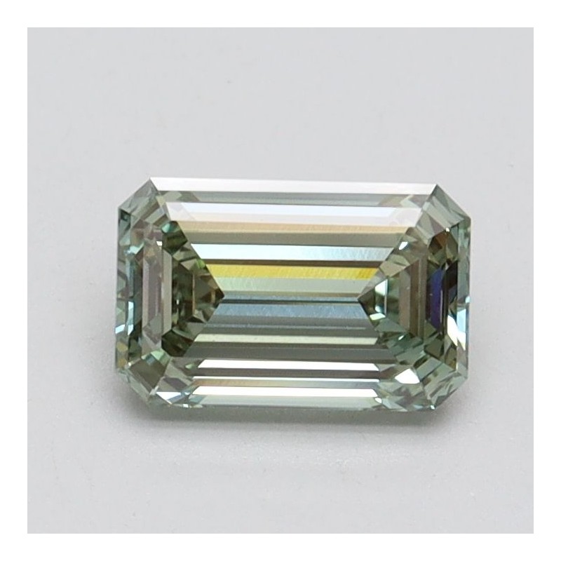 Diament laboratoryjny o barwie fantazyjnej szlif szmaragdowy, 0.85ct, VVS2, Fancy Intense Green, IGI LG611389055