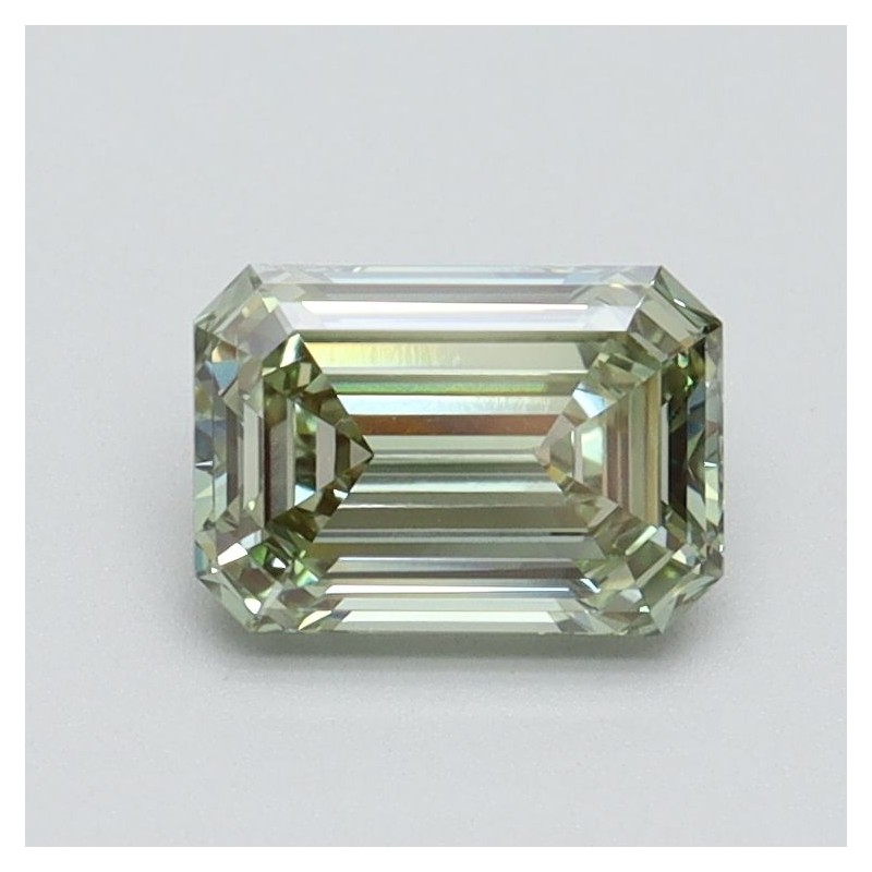 Diament laboratoryjny o barwie fantazyjnej szlif szmaragdowy, 0.85ct, VVS2, Fancy Intense Green, IGI LG610345027