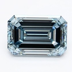 Diament laboratoryjny o barwie fantazyjnej szlif szmaragdowy, 1.23ct, VVS2, Fancy Intense Blue, IGI LG623481946