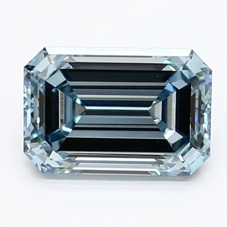 Diament laboratoryjny o barwie fantazyjnej szlif szmaragdowy, 1.23ct, VVS2, Fancy Intense Blue, IGI LG623481946