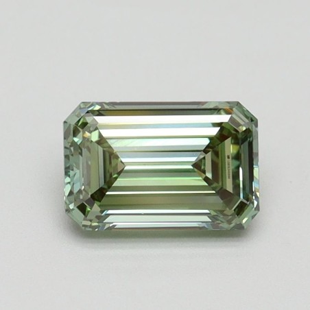 Diament laboratoryjny o barwie fantazyjnej szlif szmaragdowy, 1ct, VVS2, Fancy Intense Green, IGI LG615345896