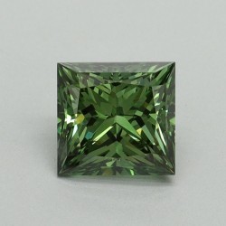 Diament laboratoryjny o barwie fantazyjnej szlif princess, 0.95ct, VVS2, Fancy Vivid Green, IGI LG652440632