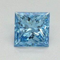 Diament laboratoryjny o barwie fantazyjnej szlif princess, 0.94ct, VVS2, Fancy Vivid Blue, IGI LG700551486