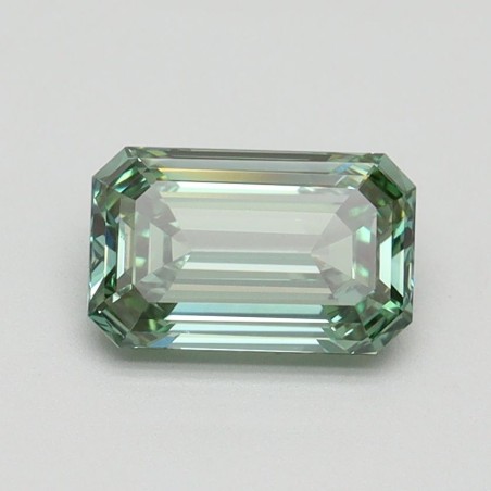 Diament laboratoryjny o barwie fantazyjnej szlif szmaragdowy, 1ct, VVS2, Fancy Intense Green, IGI LG615345829