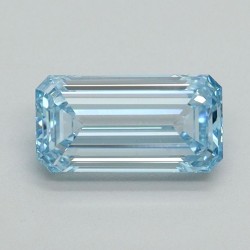 Diament laboratoryjny o barwie fantazyjnej szlif szmaragdowy, 1ct, VVS2, Fancy Intense Blue, IGI LG614338760