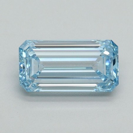 Diament laboratoryjny o barwie fantazyjnej szlif szmaragdowy, 1ct, VVS2, Fancy Intense Blue, IGI LG614338760