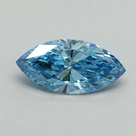 Diament laboratoryjny o barwie fantazyjnej markiza, 0.8ct, VVS2, Fancy Vivid Blue, IGI LG700551481