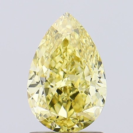 Diament laboratoryjny o barwie fantazyjnej szlif gruszkowy, 1.55ct, VVS2, Fancy Vivid Yellow, IGI LG680553659
