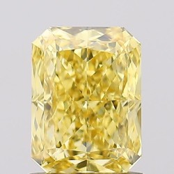 Diament laboratoryjny o barwie fantazyjnej radiant, 1.25ct, VVS2, Fancy Vivid Yellow, IGI LG675502855
