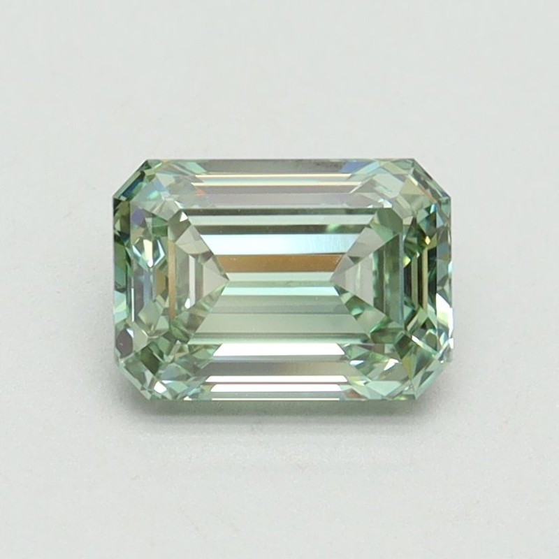 Diament laboratoryjny o barwie fantazyjnej szlif szmaragdowy, 1ct, VVS2, Fancy Intense Green, IGI LG610348737