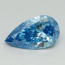 Diament laboratoryjny o barwie fantazyjnej szlif gruszkowy, 1ct, VVS2, Fancy Vivid Blue, IGI LG645458831