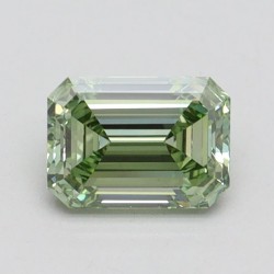 Diament laboratoryjny o barwie fantazyjnej szlif szmaragdowy, 0.81ct, VVS2, Fancy Intense Green, IGI LG611355255