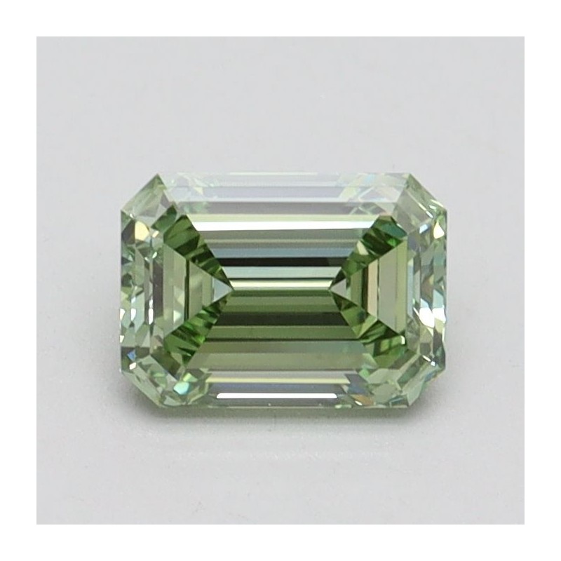 Diament laboratoryjny o barwie fantazyjnej szlif szmaragdowy, 0.81ct, VVS2, Fancy Intense Green, IGI LG611355255