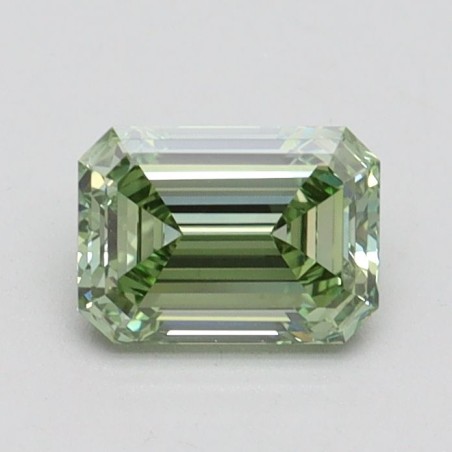 Diament laboratoryjny o barwie fantazyjnej szlif szmaragdowy, 0.81ct, VVS2, Fancy Intense Green, IGI LG611355255