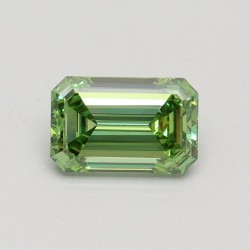Diament laboratoryjny o barwie fantazyjnej szlif szmaragdowy, 0.79ct, VVS2, Fancy Vivid Green, IGI LG608362817