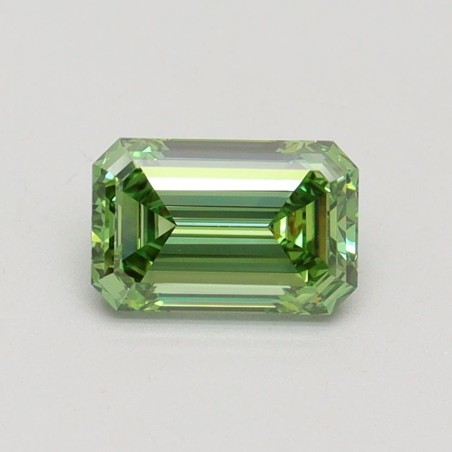 Diament laboratoryjny o barwie fantazyjnej szlif szmaragdowy, 0.79ct, VVS2, Fancy Vivid Green, IGI LG608362817