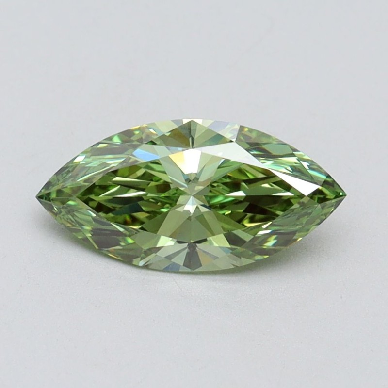 Diament laboratoryjny o barwie fantazyjnej markiza, 1ct, VVS2, Fancy Vivid Green, IGI LG611394678