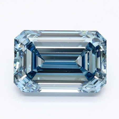 Diament laboratoryjny o barwie fantazyjnej szlif szmaragdowy, 2.57ct, VVS2, Fancy Vivid Blue, IGI LG628486400