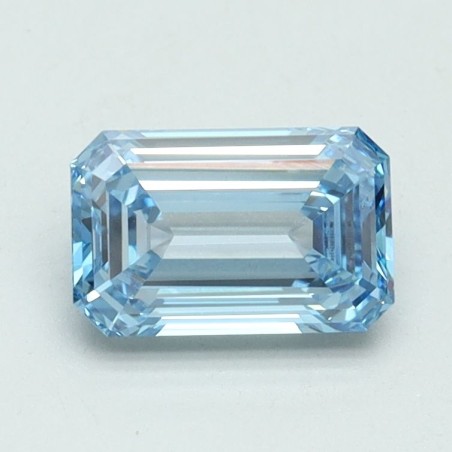 Diament laboratoryjny o barwie fantazyjnej szlif szmaragdowy, 1ct, VVS2, Fancy Intense Blue, IGI LG616434266