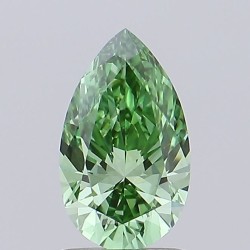 Diament laboratoryjny o barwie fantazyjnej szlif gruszkowy, 1.07ct, VVS2, Fancy Vivid Green, IGI LG733556951