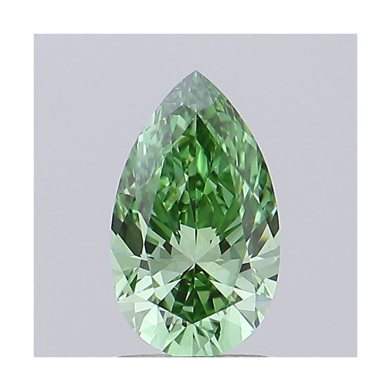 Diament laboratoryjny o barwie fantazyjnej szlif gruszkowy, 1.07ct, VVS2, Fancy Vivid Green, IGI LG733556951