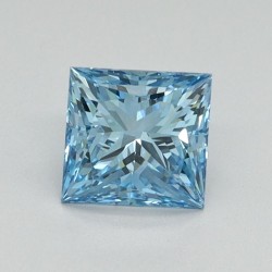 Diament laboratoryjny o barwie fantazyjnej szlif princess, 0.76ct, VVS2, Fancy Vivid Blue, IGI LG713515723
