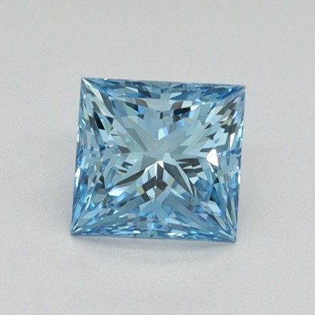 Diament laboratoryjny o barwie fantazyjnej szlif princess, 0.76ct, VVS2, Fancy Vivid Blue, IGI LG713515723