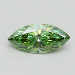 Diament laboratoryjny o barwie fantazyjnej markiza, 0.71ct, VVS2, Fancy Vivid Green, IGI LG611394595