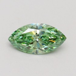 Diament laboratoryjny o barwie fantazyjnej markiza, 0.71ct, VVS2, Fancy Vivid Green, IGI LG611389057