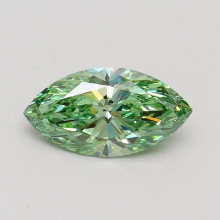 Diament laboratoryjny o barwie fantazyjnej markiza, 0.71ct, VVS2, Fancy Vivid Green, IGI LG611389057