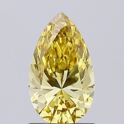 Diament laboratoryjny o barwie fantazyjnej szlif gruszkowy, 1.01ct, VVS2, Fancy Intense Yellow, IGI LG732514855
