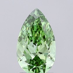 Diament laboratoryjny o barwie fantazyjnej szlif gruszkowy, 1.37ct, VVS2, Fancy Vivid Green, IGI LG732559434