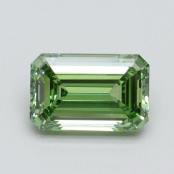 Diament laboratoryjny o barwie fantazyjnej szlif szmaragdowy, 0.73ct, VVS2, Fancy Vivid Green, IGI LG615345679