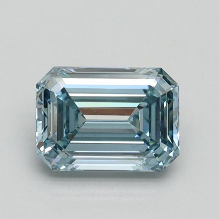 Diament laboratoryjny o barwie fantazyjnej szlif szmaragdowy, 0.73ct, VVS2, Fancy Intense Green Blue, IGI LG532247759