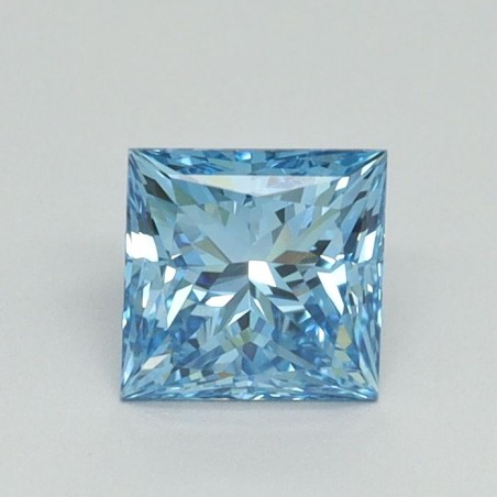 Diament laboratoryjny o barwie fantazyjnej szlif princess, 0.73ct, VVS2, Fancy Vivid Blue, IGI LG537255675